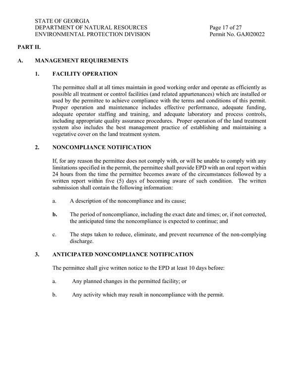 [Part II A. MANAGEMENT REQUIREMENTS]