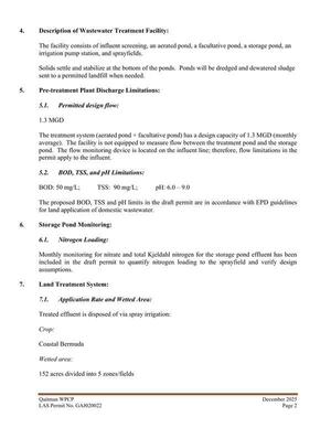 [5.1. Permitted design flow: 1.3 MGD]