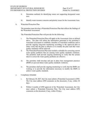[C.2.b. Watershed Protection Plan The permittee must develop a Watershed Protection Plan that reflects the findings of the Watershed Assessment.]