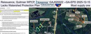 [Reissuance, Quitman WPCP, GAJ020022 --GA-EPD 2025-12-15, Lacks Watershed Protection Plan, Must supply one]