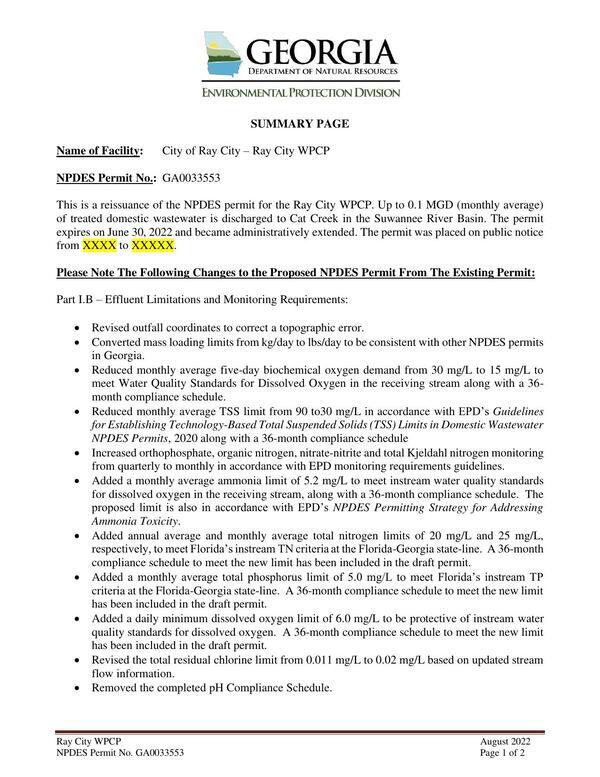 [Summary Page with Changes]