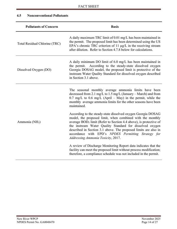 [4.5 Nonconventional Pollutants]