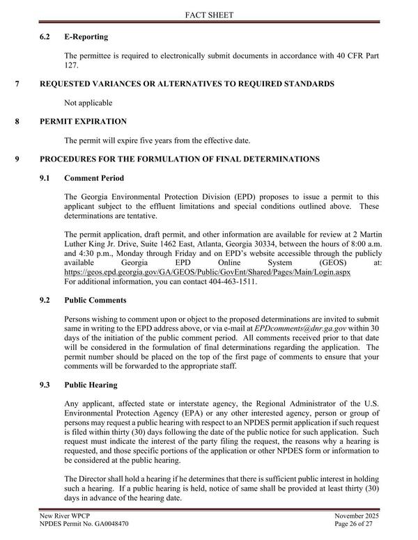 [7 REQUESTED VARIANCES OR ALTERNATIVES TO REQUIRED STANDARDS; 8 PERMIT EXPIRATION; 9 PROCEDURES FOR THE FORMULATION OF FINAL DETERMINATIONS]