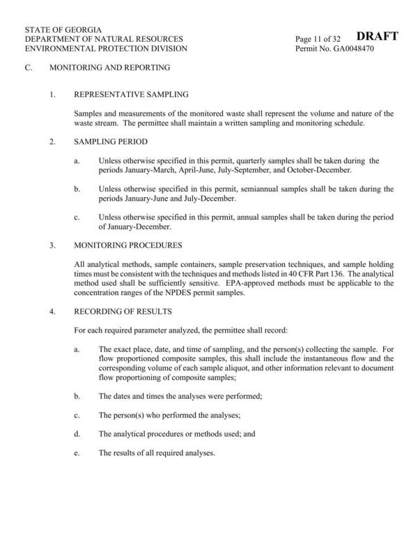 [C. MONITORING AND REPORTING]