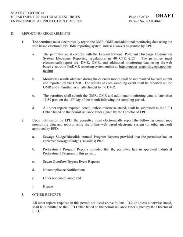 [D. REPORTING REQUIREMENTS]