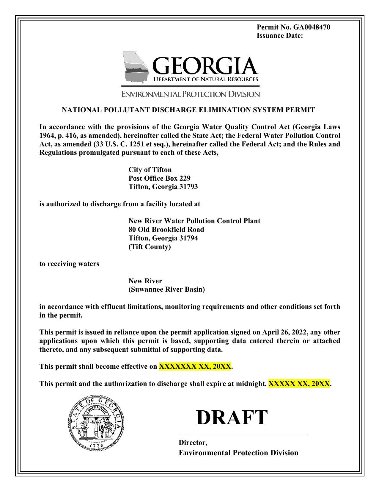 Draft Permit