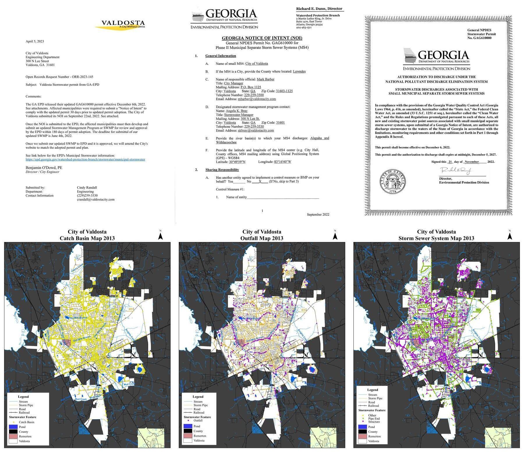 [About, NOI, maps: Valdosta reissued Stormwater permit 2022-12-06]