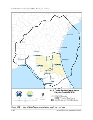 [Figure 4-92. Map of North Florida regional water supply planning area]