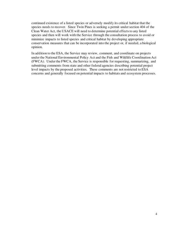 FWS does have jurisdiction for habitats and ecosystem processes