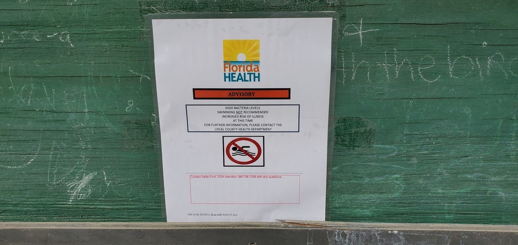 Florida Health Advisory on kiosk