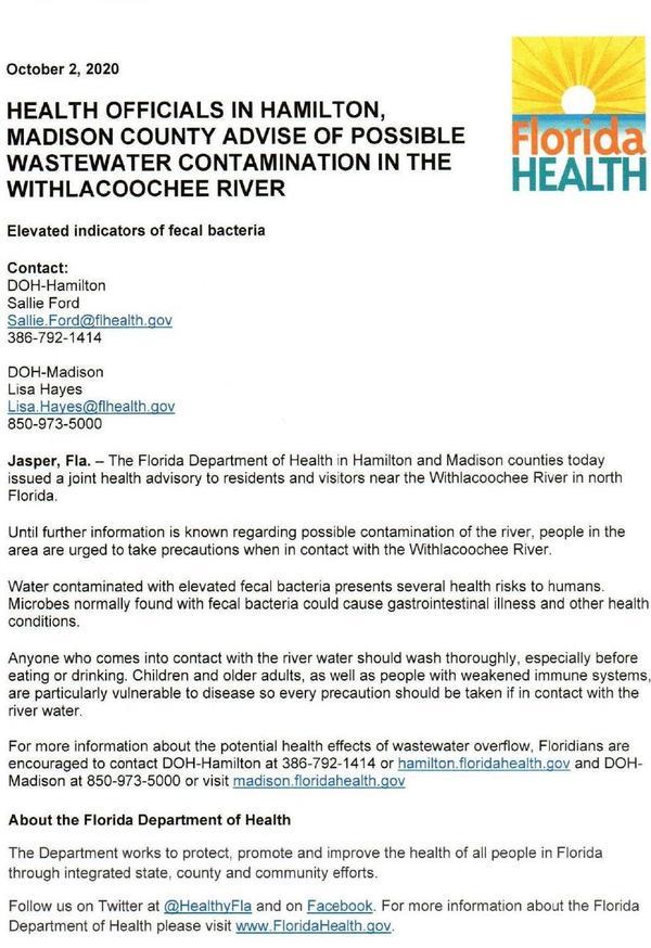 [Withlacoochee River Advisory October 2, 2020]