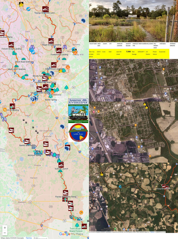 [Maps, spill, West Ninth Street, Adel, GA]