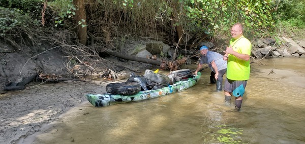 [Tire boat ashore]