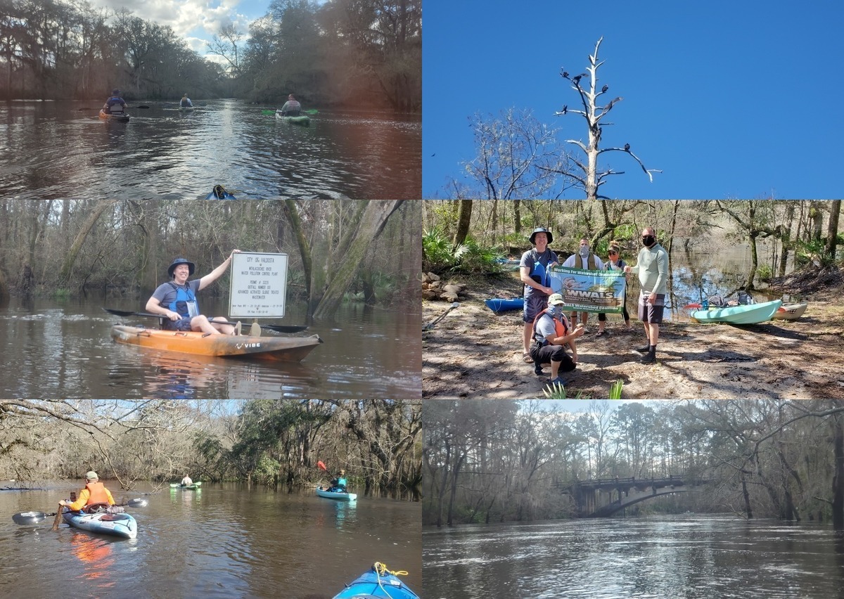 [Left: Smooth paddling, Mayor at WWTP Outfall, Sunny overhanging limbs, Buzzards, Lunch stop with Russell's turtle, Spook Bridge]