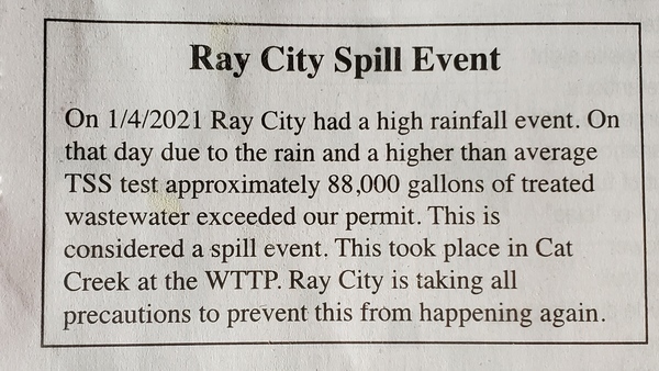 [Ray City Spill Event 2021-01-04]