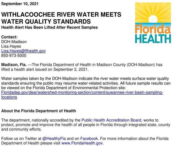 [Lifting Withlacoochee River Advisory 2021-09-10]