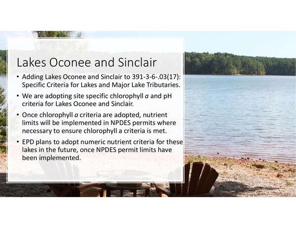 [Lakes Oconee and Sinclair]