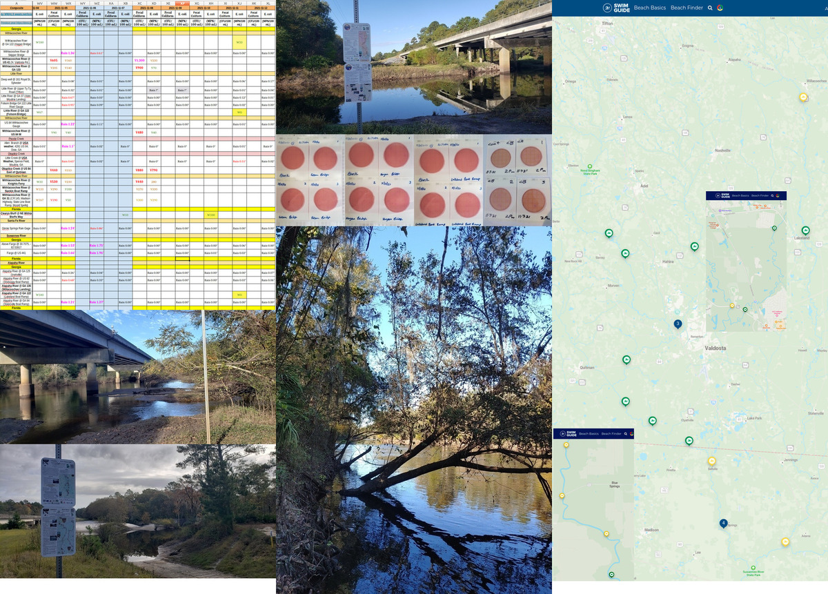 [Chart + Folsom + Lakeland; Hagan, charts, Cleary Bluff; Map: Swim Guide]