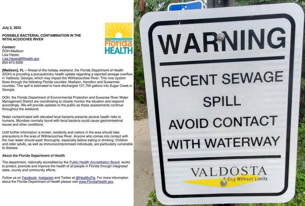 [Madison Health and Valdosta warnings]
