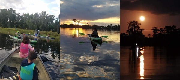 [Paddlers, Sunset, Moonrise 2019-10-13; Photos: Bobby McKenzie]