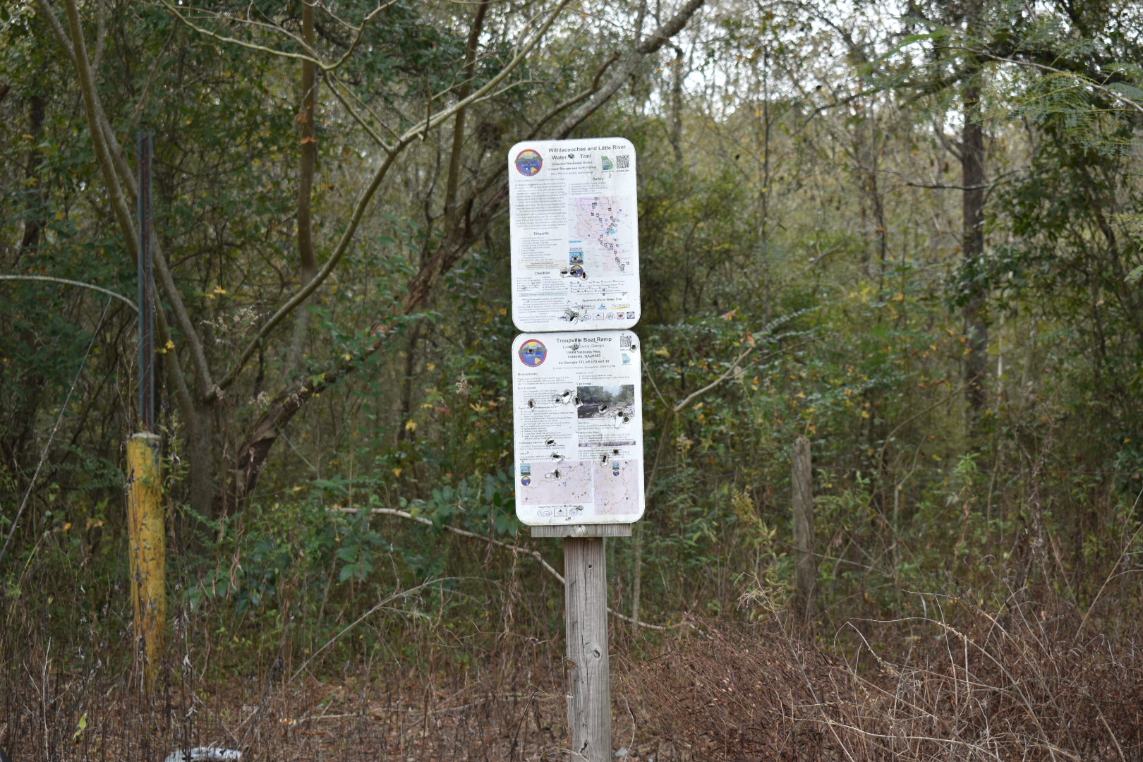 Troupville Boat Ramp Sign, Little River @ GA 133 2022-11-17