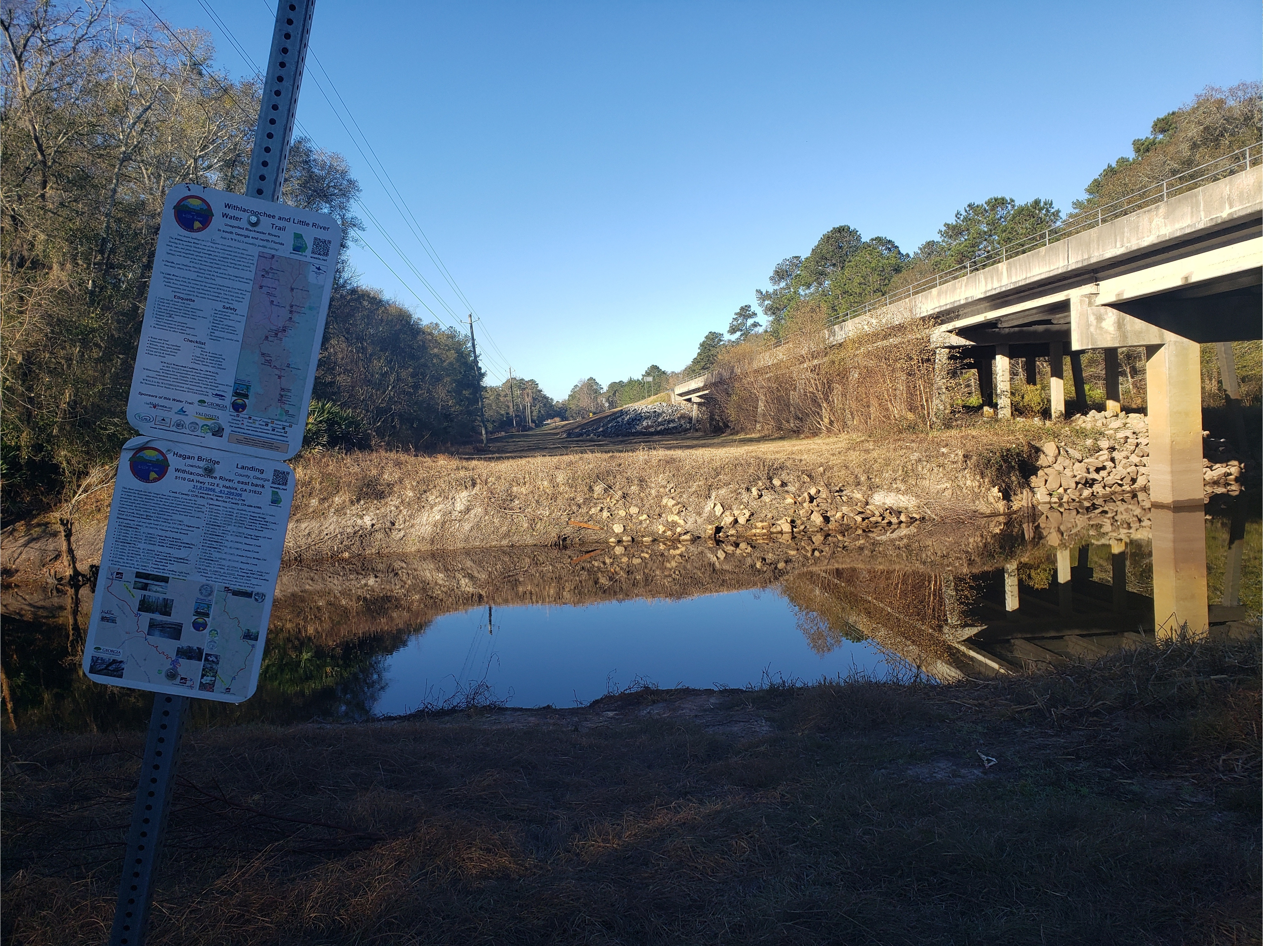 Hagan Bridge Landing, Withlacoochee River @ GA 122 2022-12-29