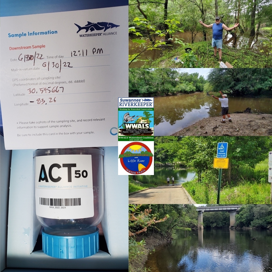 Sullivan Launch PFAS sample, US 41, Knights Ferry, State Line, Sullivan Launch, Withlacoochee River 2022-06-30