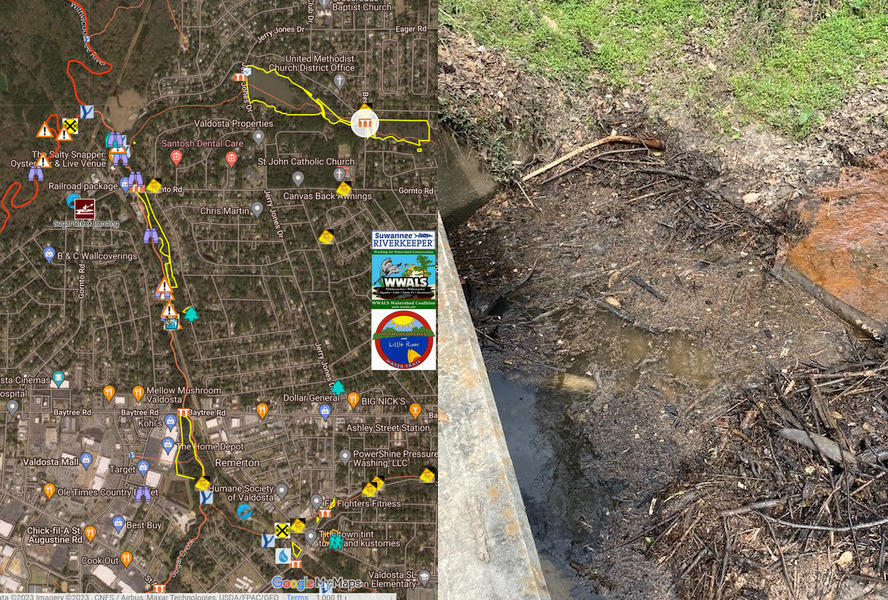 [Picture and Map, Two Mile Branch @ Berkeley Drive]