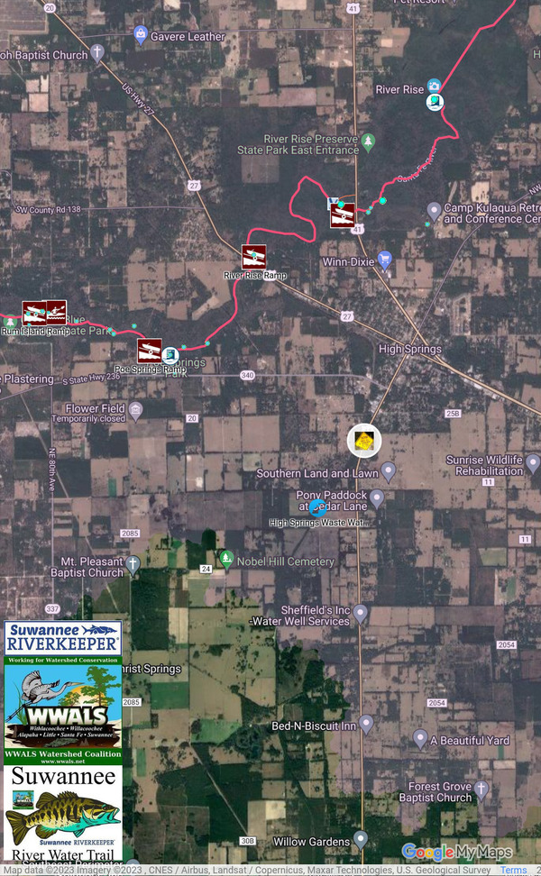 [Map: High Springs Plaza Spill in SRWT 2023-05-04]