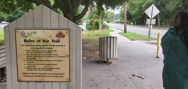 [Malia Thomas, VDT, Rules of the Trail, Azalea City Trail at Lee Street, 2023:05:23 15:19:36, 30.8488771, -83.2780462]