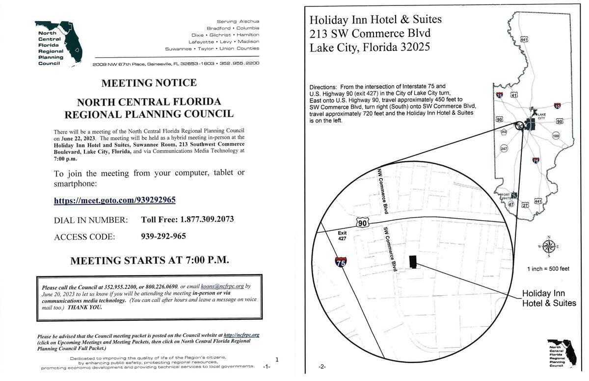 [Notice and location, NCFRPC, 2023-06-23]