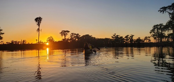 [Sunsetting canoe]