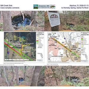 [Mill Creek Sink, Alachua, FL 2026-01-13, Cave complex connects to Hornsby Spring, Santa Fe River]