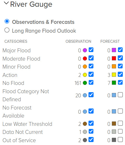 Legend: NOAA Gauges 2025-03-07