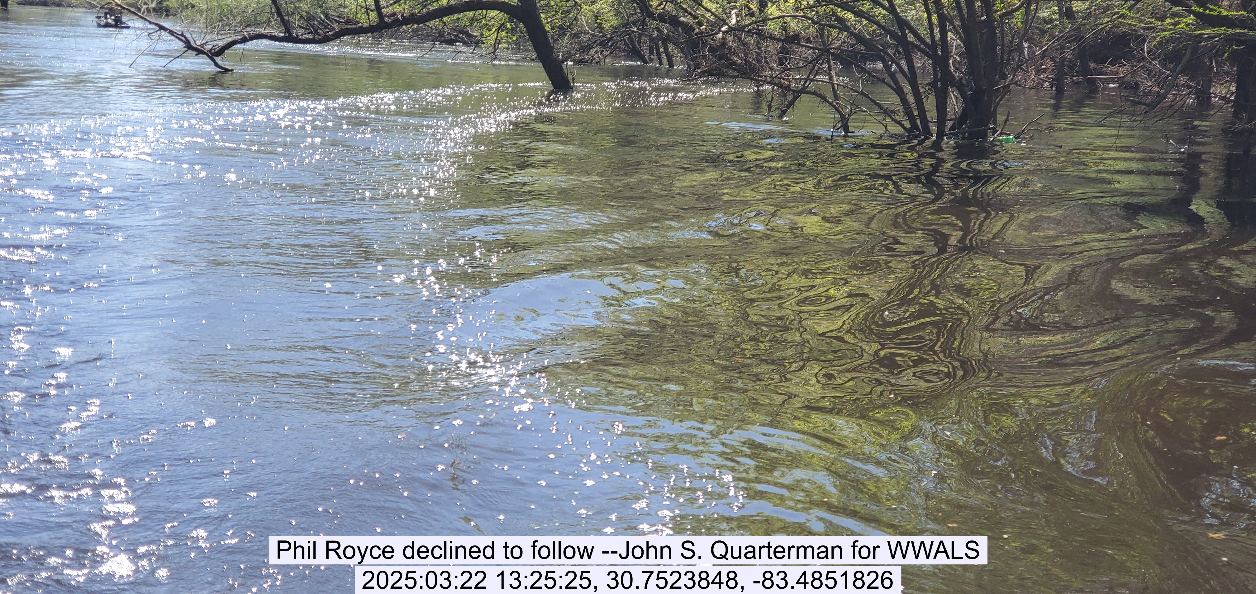 Phil Royce declined to follow --John S. Quarterman for WWALS, 2025:03:22 13:25:25, 30.7523848, -83.4851826