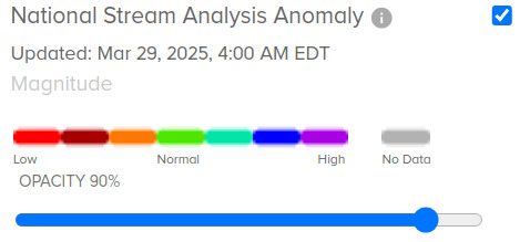 Anomalies: NOAA Gauges 2025-03-29