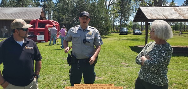 Game Warden Johnny Robinette, DNR, 2025-04-12, A Day in the Woods, GFEC --jsq for WWALS