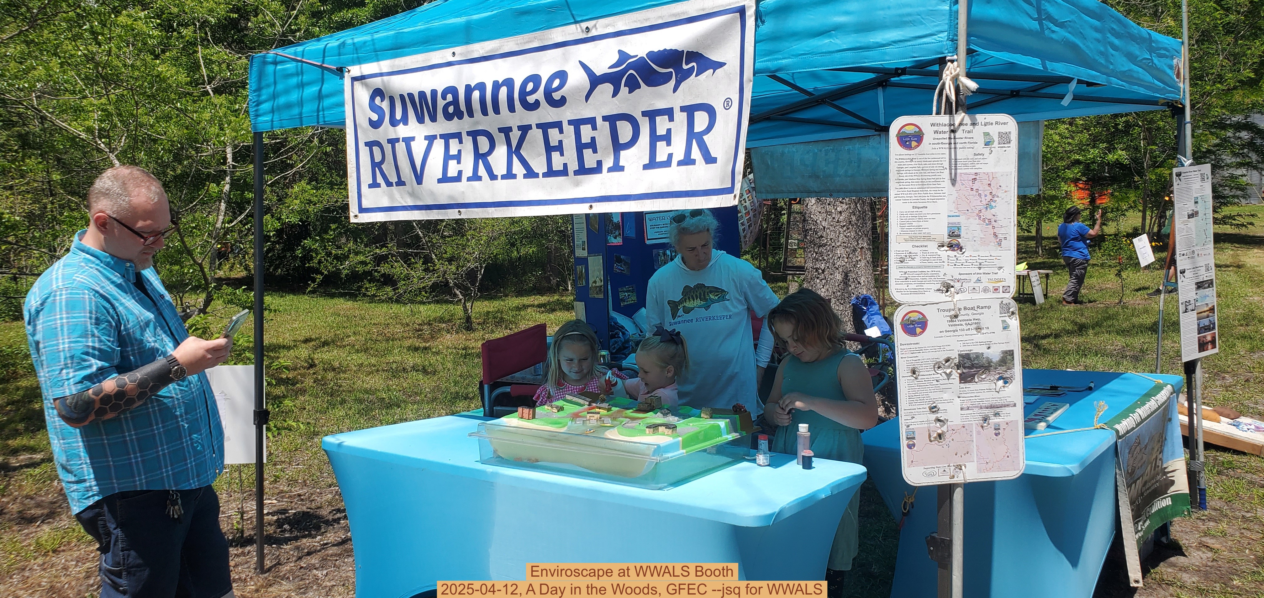 Enviroscape at WWALS Booth, 2025-04-12, A Day in the Woods, GFEC --jsq for WWALS