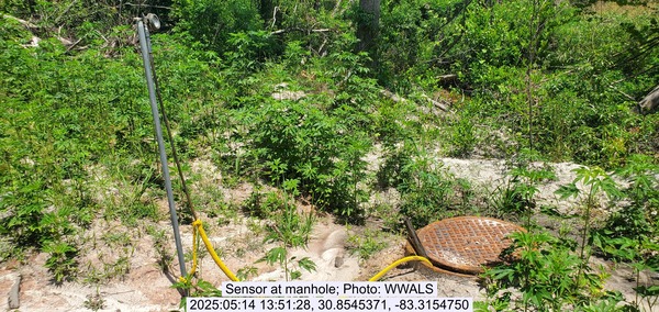 [Sensor at manhole, 2025:05:14 13:51:28, 30.8545371, -83.3154750]