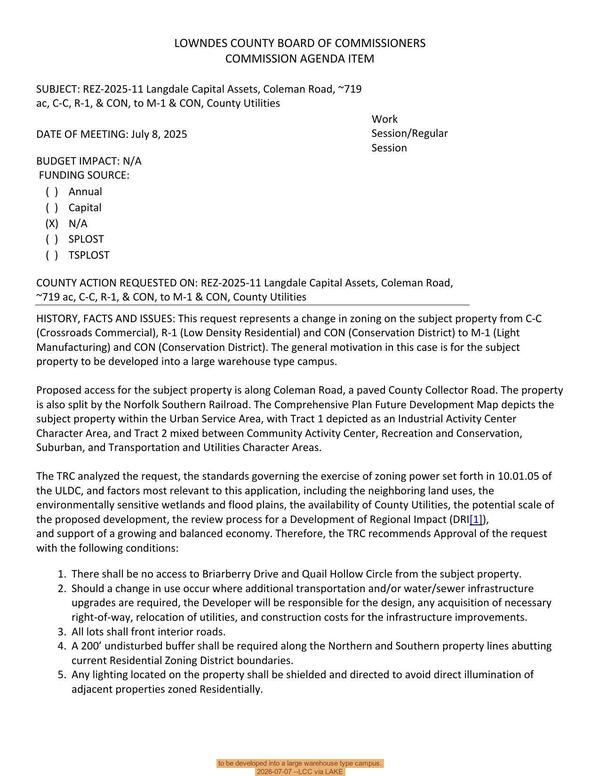 [to be developed into a large warehouse type campus. 2026-07-07 --LCC via LAKE]
