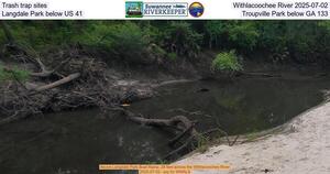 [Trash trap sites, Withlacoochee River 2025-07-02, Langdale Park below US 41, Troupville Park below GA 133]