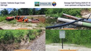 [Update: Valdosta Sugar Creek Sewage Spill Testing 2025-07-16, Still high, even upstream at Baytree Road]