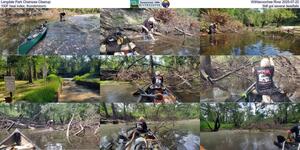 [Langdale Park Chainsaw Cleanup, Withlacoochee River 2025-07-22, 100F heat index, thunderstorm, Still got several deadfalls]