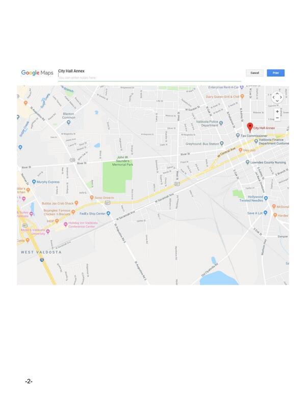 [Map: Valdosta City Hall Annex]