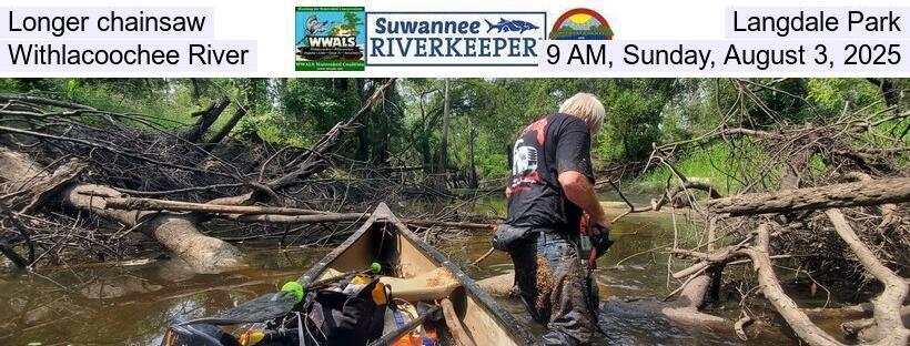 Longer chainsaw, Langdale Park, Withlacoochee River, 9 AM, Saturday, August 2, 2025