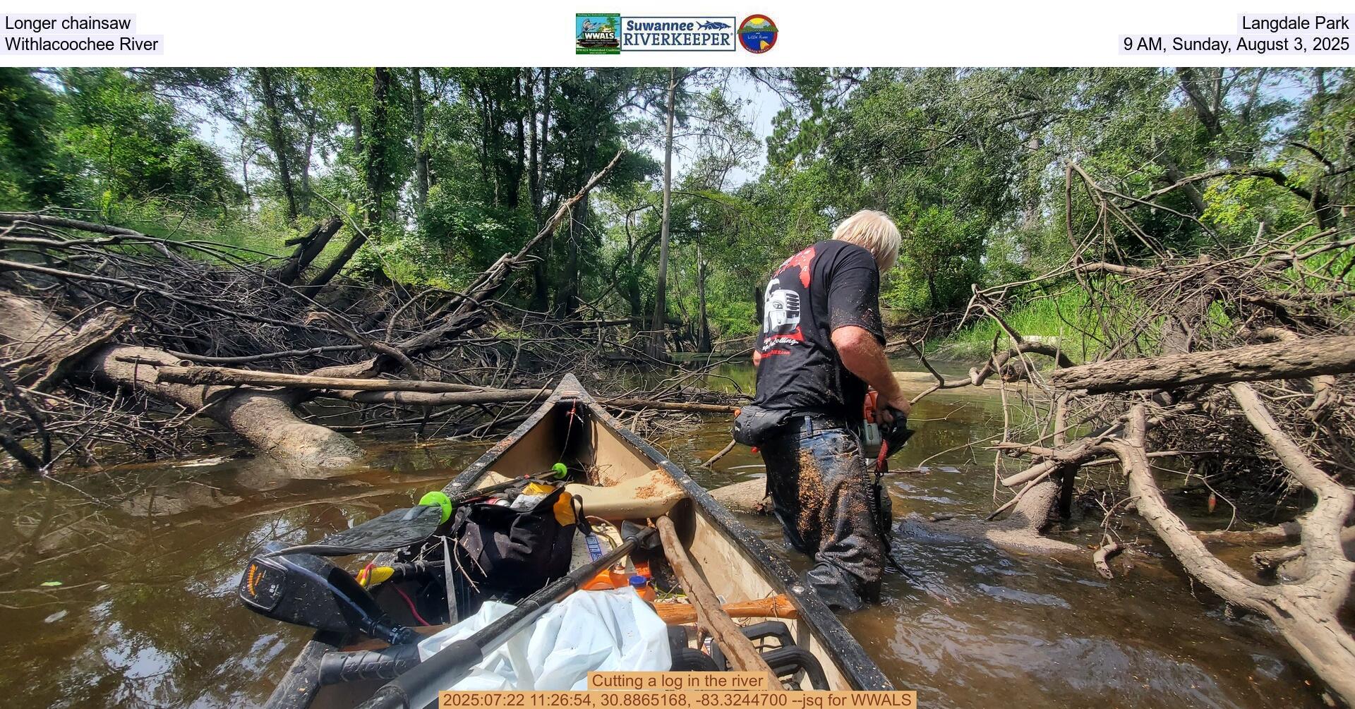 [Longer chainsaw, Langdale Park, Withlacoochee River, 9 AM, Saturday, August 2, 2025]