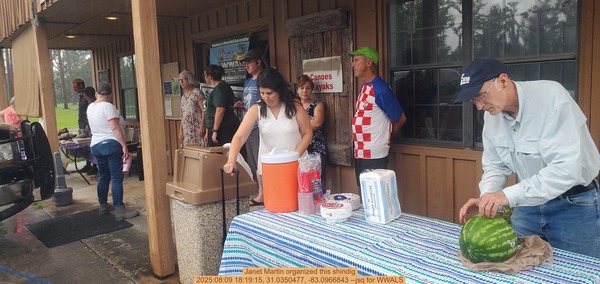 Janet Martin organized this shindig, 2025:08:09 18:19:15, 31.0350477, -83.0966843 --jsq for WWALS