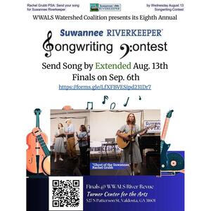 [Rachel Grubb PSA: Send your song by Wednesday August 13, for Suwannee Riverkeeper Songwriting Contest]