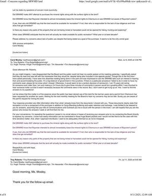 [I was disappointed that the Board and the public could not hear my words spoken at the meeting yesterday. --Carol Mosley 2025-07-09]