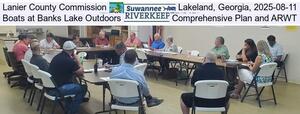 [Lanier County Commission, Lakeland, Georgia, 2025-08-11, Boats at Banks Lake Outdoors, Comprehensive Plan and ARWT]